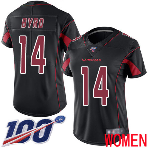 Arizona Cardinals Limited Black Women Damiere Byrd Jersey NFL Football #14 100th Season Rush Vapor Untouchable